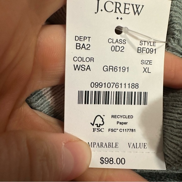 J crew Cotton half-zip sweater wild sage - Picture 4 of 4